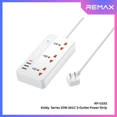 REMAX - RP-U153 Kiddy Series 20W Power Strip (US) (1.5M) - White